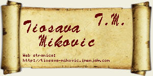 Tiosava Miković vizit kartica